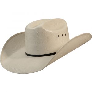 Sombrero vaquero estilo rodeo con copa ventilada y banda de tela – ideal para vaquero, rancho o actividades al aire libre.